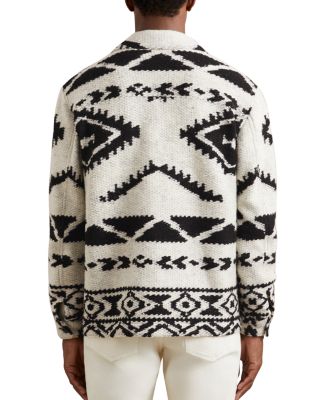 Gillmore Long Sleeve Fair Isle Jacquard Knit Overshirt