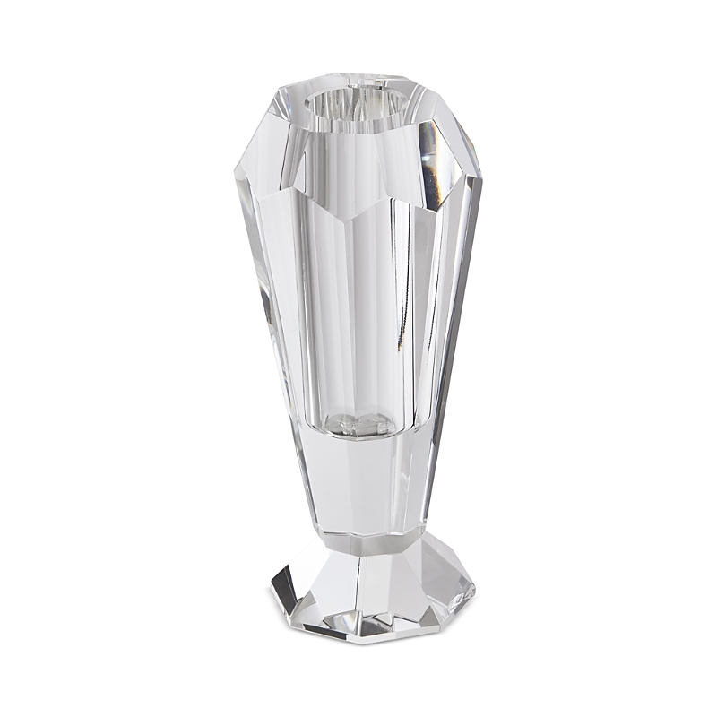 Tizo Crystal Glass Bud Vase With Clear Base In Transparent