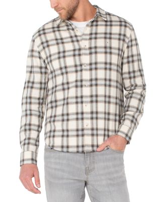 Long Sleeved Curved Yoke Regular Fit Button Down Shirt