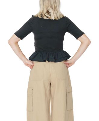 Fabienne Knit Top with Ruffles