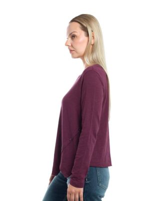  Asymmetrical Hem & Button Detail Tee