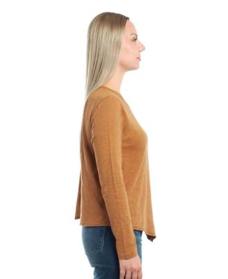  Asymmetrical Hem & Button Detail Tee