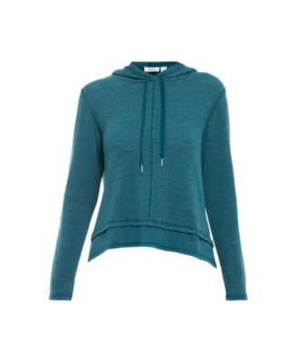  Double Peplum Drawsting Hoodie