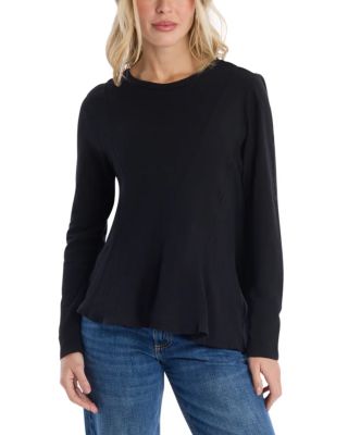 Asymmetric Hem & Body Seams Tee