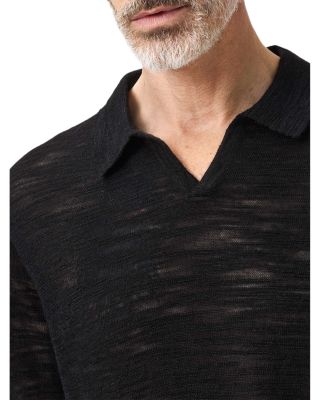 Luciano Slub Open Collar Polo Sweater