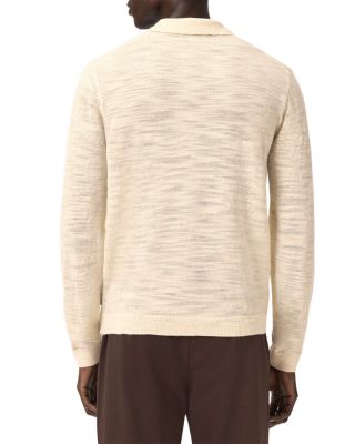 Luciano Slub Open Collar Polo Sweater