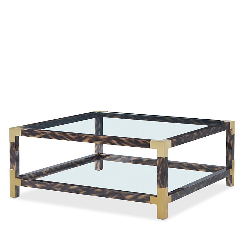 Theodore Alexander Arakan Square Cocktail Table In Brown