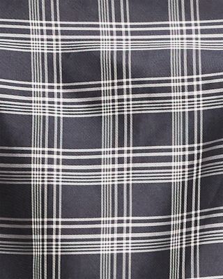 Bind Strap Plaid Silk Top