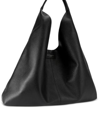 Violet Large Leather Hobo Bag