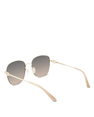 Metal Gancini Square Sunglasses, 60mm