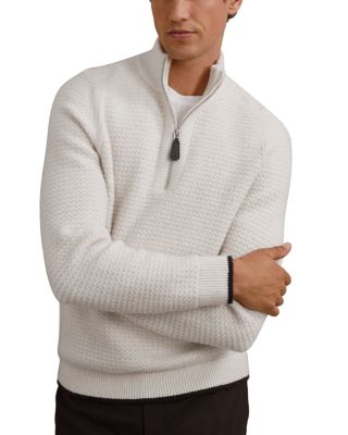 Stockdale Half Zip Textured Sweater