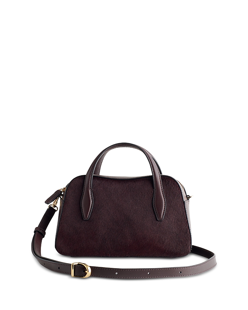 Madewell Mini Hair Calf Crossbody Bag In Brown