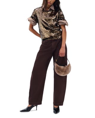 Mercer Small Shearling Hobo Bag