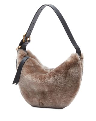 Mercer Small Shearling Hobo Bag