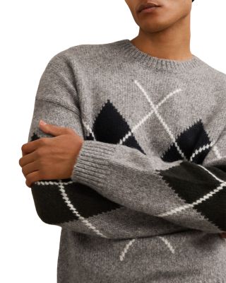 Cooke Relaxed Fit Crewneck Argyle Sweater