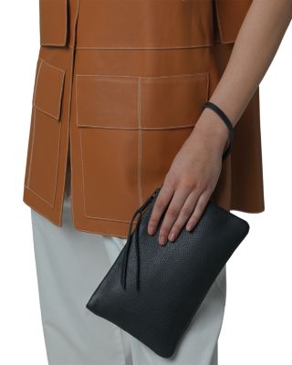 Slim Grained Leather Pochette