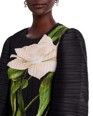 Floral Print Crinkle Dress