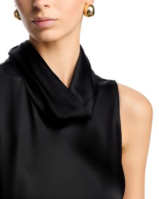 Barb Sleeveless Cowl Neck Top