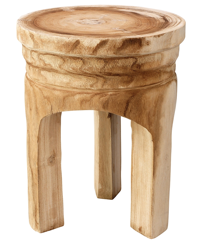 Jamie Young Mesa Natural Wood Side Table In Nude