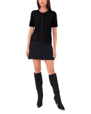 Short Sleeved Crewneck Cardigan