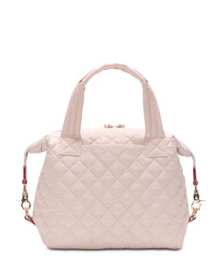 Small Quilted Nylon Sutton Deluxe Top Handle Bag 