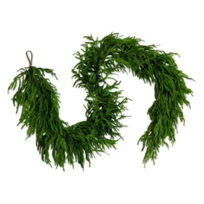 Artificial Real Touch Norfolk Island Pine 8' Garland with Natural Look