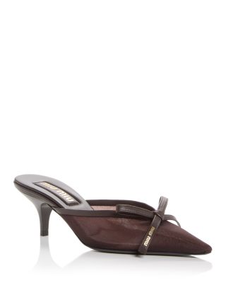 Women's Bow Mule Pumps