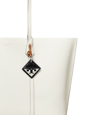 Hidden Logo Croc Embossed Leather Key Fob 