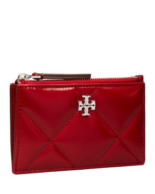 Kira Diamond Quilt Zip Card Case