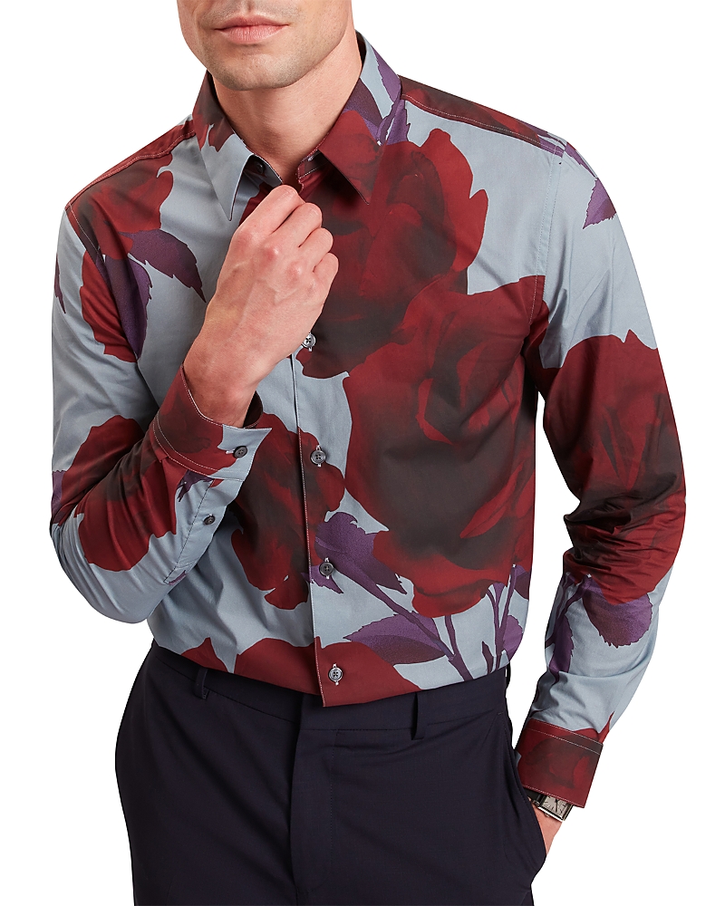 Ted Baker Givira Printed Long Sleeve Button Front Shirt