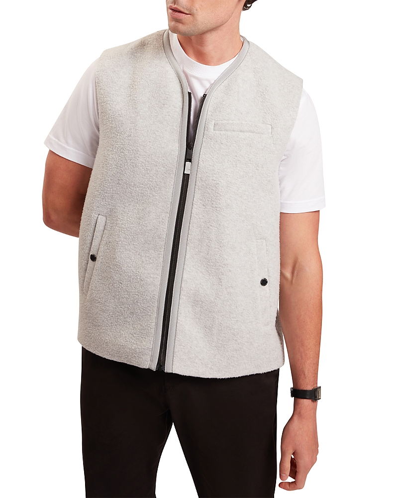 Ted Baker Klauson Fleece Zip Front Sweater Vest