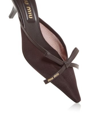 Women's Bow Mule Pumps