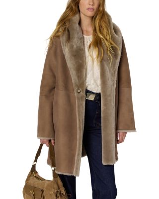 Malia Shearling Shawl Collar Coat