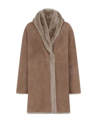 Malia Shearling Shawl Collar Coat