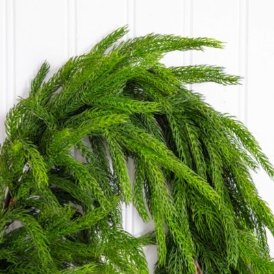 Artificial Real Touch Norfolk Island Pine 10' Garland with Natural Look