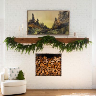 Artificial Real Touch Norfolk Island Pine 15' Garland with Natural Look