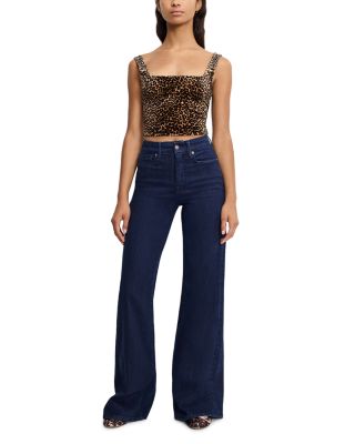 Good Waist Palazzo Jeans in Indigo1153