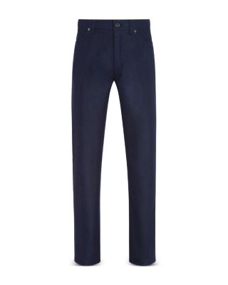 Slim Fit Wool and Cashmere Roccia Pants