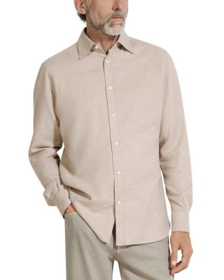 Long Sleeve Button Front Cotton Shirt