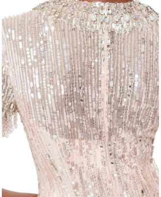 Nova Sequin-Embellished Keyhole-Neck Maxi Dress