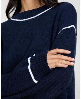 Cotton Oversized Mock Neck Sweater
