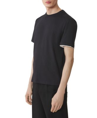  Cotton T-Shirt with Silk Detail
