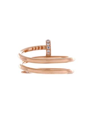Small Juste un Clou Double Ring 18K Rose Gold and Diamonds