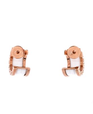  B.Zero1 Hoop Earrings 18K Rose Gold and Ceramic