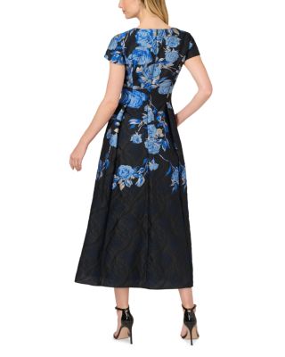 Split Neck Jacquard Dress