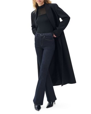 Epic Stretch Dahlia Mid Rise Full Flared Jeans in Rinse