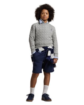 Boys' Cable-Knit Cotton Sweater - Little Kid, Big Kid