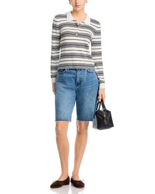 The Striped Long Sleeve Polo