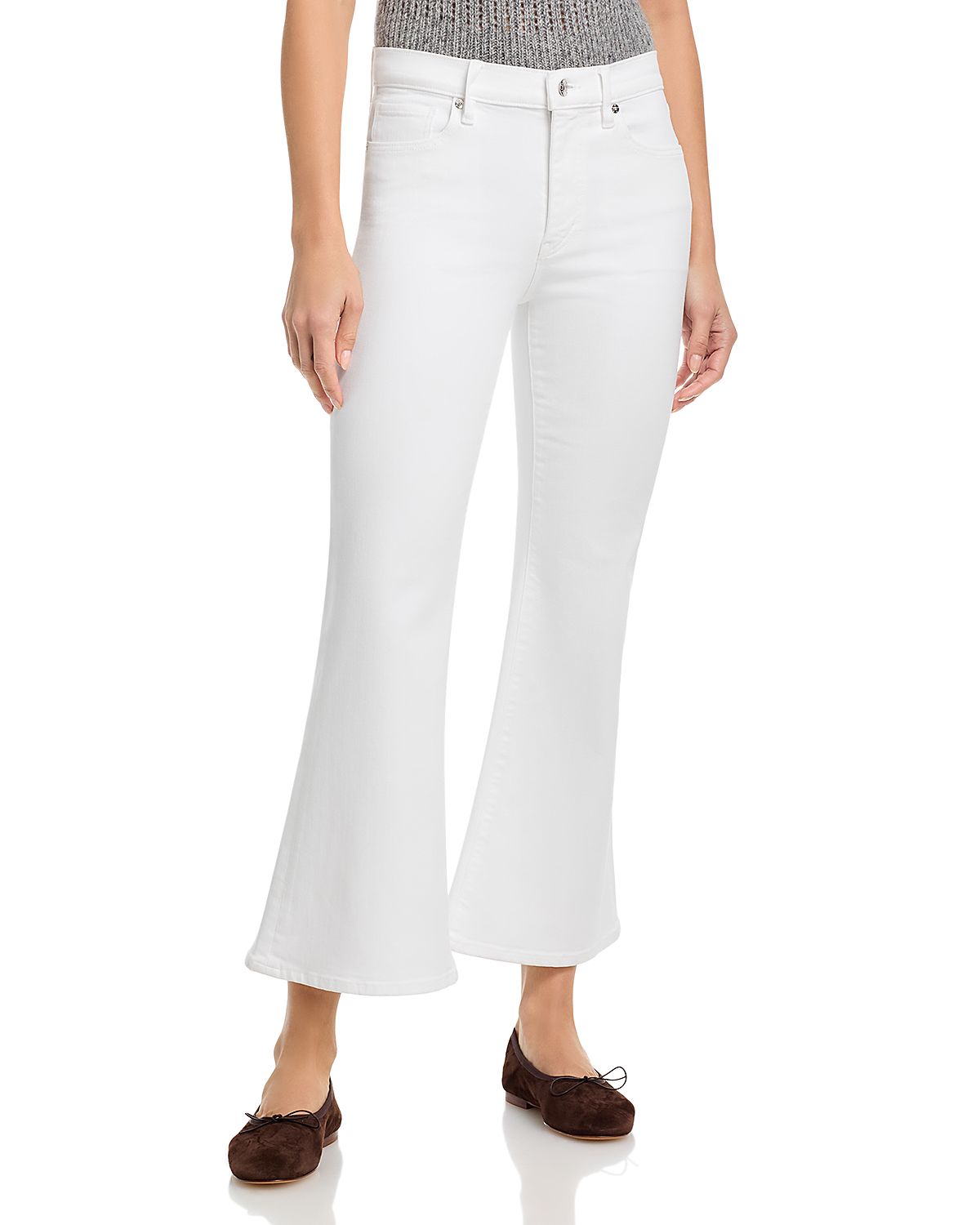Frame The Pixie Icon High Rise Ankle Flare Jeans