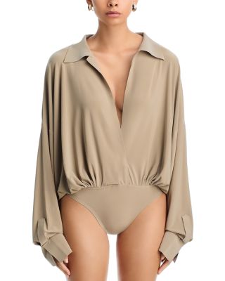 Super Oversized Boyfriend Shirt Bodysuit